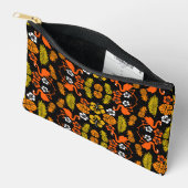 Pochette À Accessoires Bright Orange Floral Tropical Motif (Ouvrir)