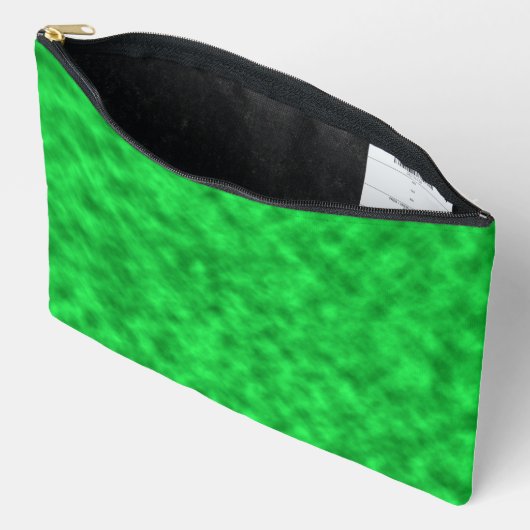 Pochette À Accessoires Bright Shades of Green Abstrait Art Motif (Ouvrir)