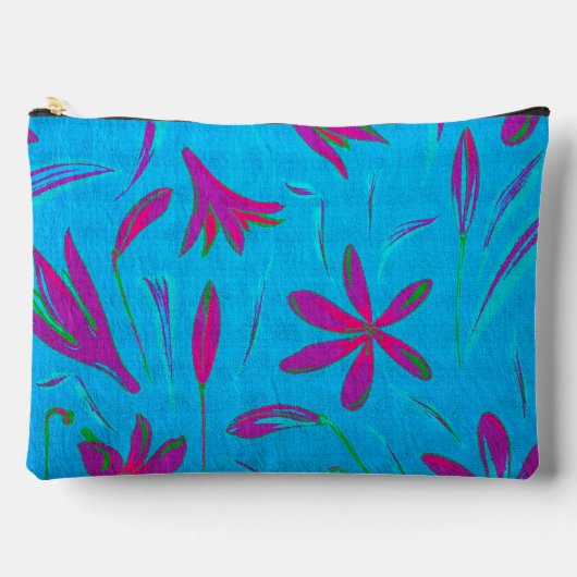 Pochette À Accessoires Brise Fleur Bleu-vert (Recto)