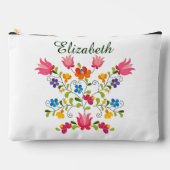 Pochette À Accessoires Broderie florale personnalisée (Recto)