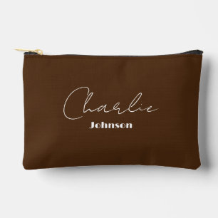 Pochette À Accessoires Brown chic et minimaliste