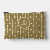 Pochette À Accessoires Brown Gold & Cream Large Text With Flowers (Verso)