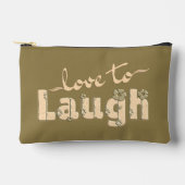 Pochette À Accessoires Brown Gold & Cream Large Text With Flowers (Recto)