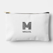 Pochette À Accessoires Budget simple Monogramme noir et blanc (Recto)