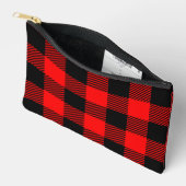 Pochette À Accessoires Buffalo Check Rouge et Noir Lumberjack Plaid Decor (Ouvrir)