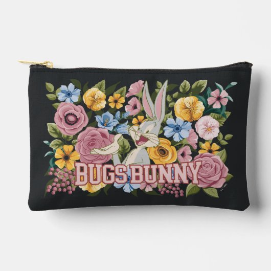Pochette À Accessoires BUGS BUNNY™ Broderie Florale Graphique (Recto)