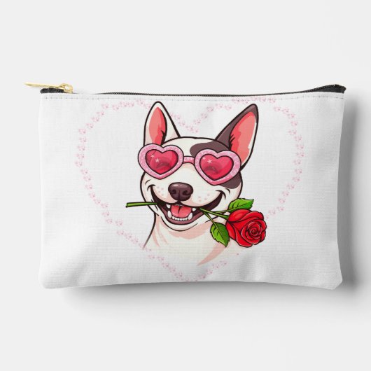 Pochette À Accessoires Bull terrier heureux (Recto)