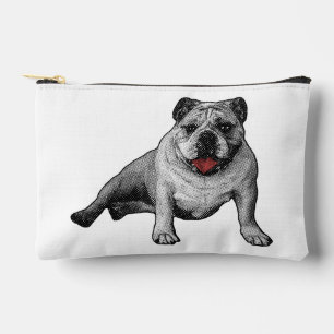 Pochette À Accessoires Bulldog avec détails de points Manga rouges