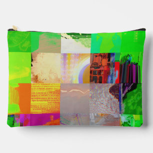 Pochette À Accessoires Bus 1521 Abstrait Glitch Art Cyberpunk Grille