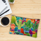 Pochette À Accessoires Cactus en pot abstrait