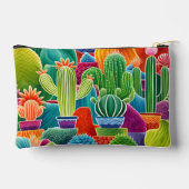 Pochette À Accessoires Cactus en pot abstrait (Verso)