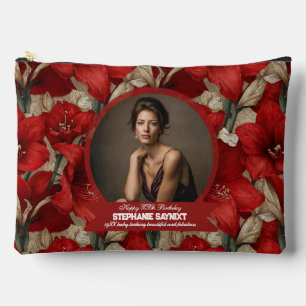 Pochette À Accessoires Cadeau d'anniversaire 60 ans Thème Amaryllis pour 