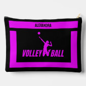 Pochette À Accessoires Cadeau d'anniversaire de volleyball, Joueuse de vo (Verso)