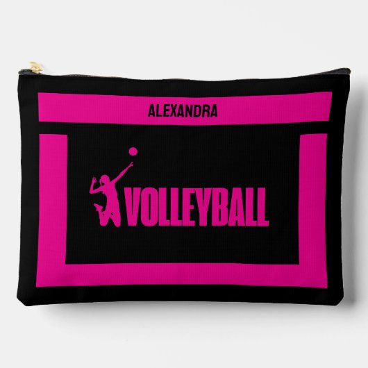 Pochette À Accessoires Cadeau d'anniversaire de volleyball, Joueuse de vo (Recto)