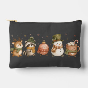 Pochette À Accessoires Cadeau de Noël Animaux Chocolat Chaud