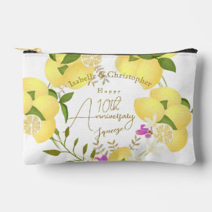 Pochette À Accessoires Cadeau du 10e anniversaire de mariage Summer Lemon
