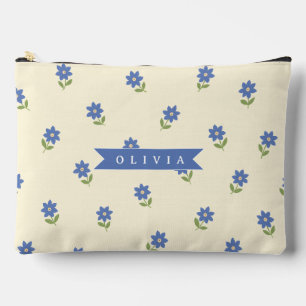 Pochette À Accessoires Cadeau personnalisé avec motif de fleur sauvage bl