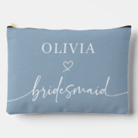 Cadeau personnalisé Dusty Blue scénarisé Bridesmai