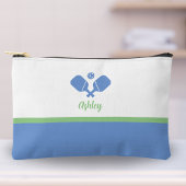Pochette À Accessoires Cadeau personnalisé Pickleball Preppy Blue Green