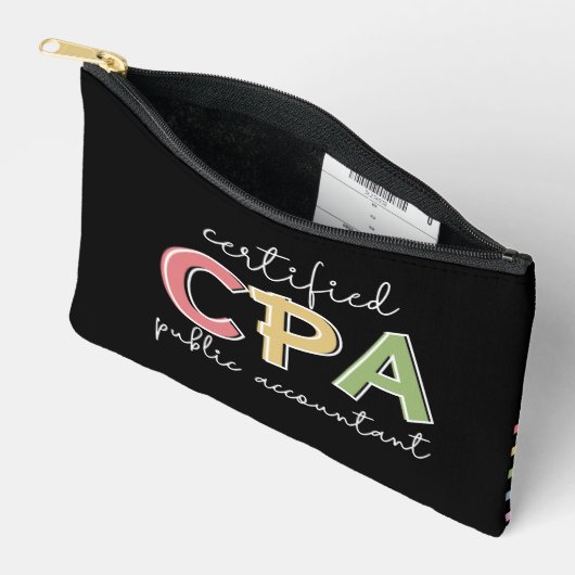 Pochette À Accessoires Cadeaux comptables publics certifiés CPA personnal (Ouvrir)