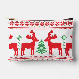Pochette À Accessoires Cadeaux de famille de Noël Colorés Joyeux et Lumin