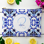 Pochette À Accessoires Cadeaux de femme de chambre talavera bleu tuiles m<br><div class="desc">Cadeaux de femme de chambre talavera azulejo maiolica carreaux bleu monogramme sac de beauté Accessoire Pouch,  cadeaux de fête de mariée personnalisés,  cadeaux pour elle,  sac de beauté</div>