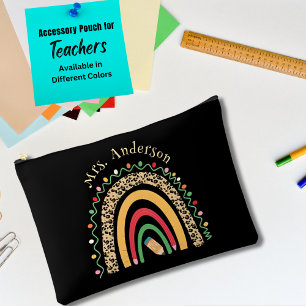 Pochette À Accessoires Cadeaux de la fête des enseignants arc-en-ciel léo