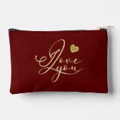 Pochette À Accessoires Cadeaux de la Saint-Valentin rouges (Verso)
