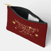 Pochette À Accessoires Cadeaux de la Saint-Valentin rouges (Ouvrir)