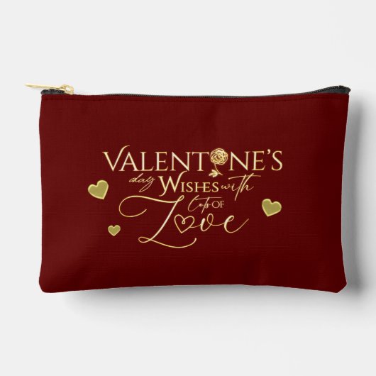 Pochette À Accessoires Cadeaux de la Saint-Valentin rouges (Recto)