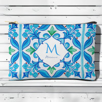 Cadeaux d'épouses Aqua Blue Talavera monogrammed