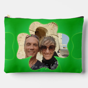 Pochette À Accessoires Cadre shamrock + Photo & Texte