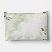 Pochette À Accessoires Cadre vert et or personnalisé (Verso)