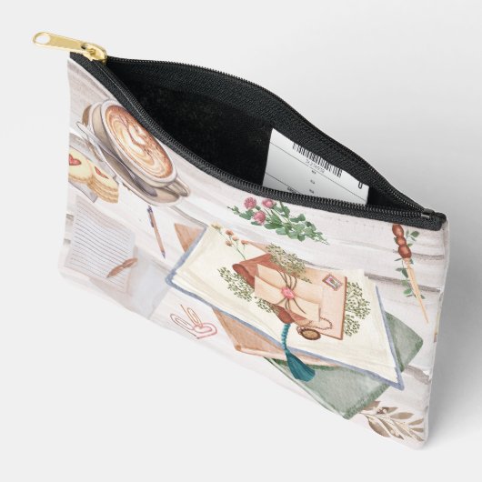 Pochette À Accessoires Café et Journalisation (Ouvrir)