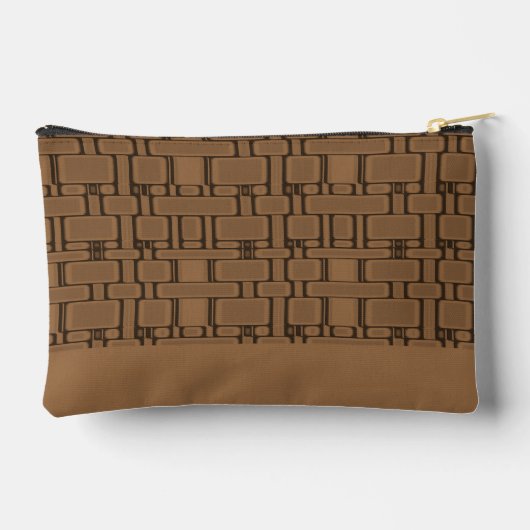 Pochette À Accessoires Café neutre Motif rectangle (Verso)