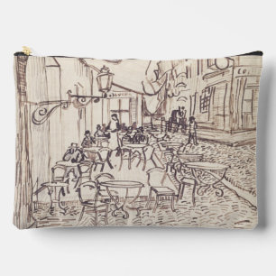 Pochette À Accessoires Café Terrasse en soirée, Dessin d'art, Van Gogh