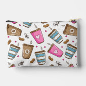 Pochette À Accessoires Cafés, Haricots, Coeurs, Amateur De Café (Verso)