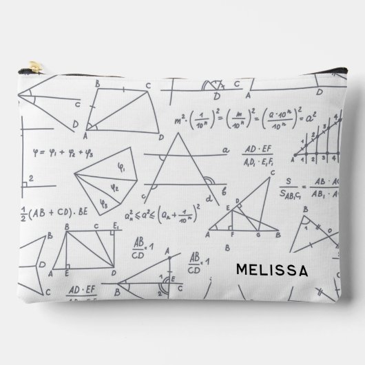 Pochette À Accessoires Calculs mathématiques et formes personnalisées (Recto)