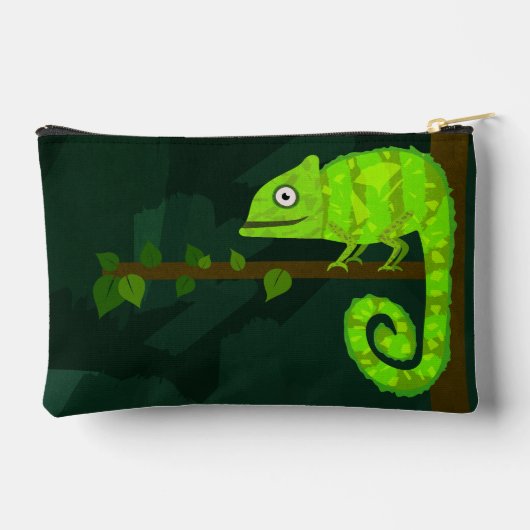 Pochette À Accessoires Caméléon vert mignon (Verso)