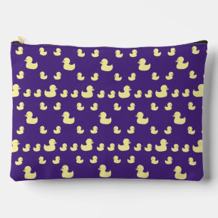 Pochette À Accessoires Canards en caoutchouc mignons motif violet grand
