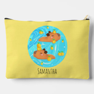 Pochette À Accessoires Capybaras Dans L'Eau Avec Oranges