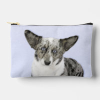 Cardigan Welsh Corgi bleu Merle Peinture Chien Art