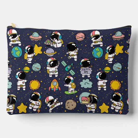 Pochette À Accessoires Caricature spatiale astronaute (Recto)