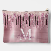 Pochette À Accessoires Carnet monogramme chic rose rose rousse goutte gou (Verso)