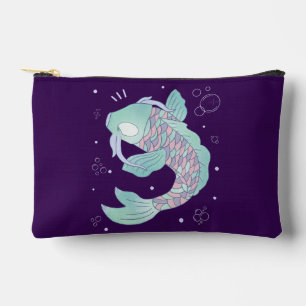 Pochette À Accessoires Carpe Koi Pastel Art Populaire Fantaisiste Sous-