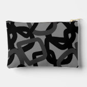 Pochette À Accessoires Carré Tangle noir et gris charbon (Verso)