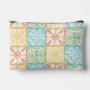 Pochette À Accessoires Carreau sans couture de style amalfien coloré