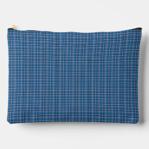 Pochette À Accessoires Carreaux Bleus et Noirs Motif Classique Moderne