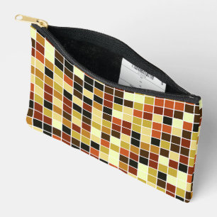 Pochette À Accessoires Carreaux de piscine, Carreaux de mosaïque Brown, M