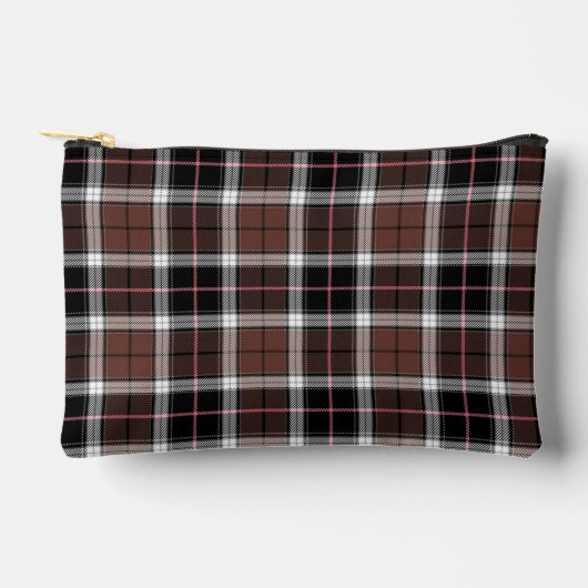 Pochette À Accessoires Carreaux Marron (Recto)